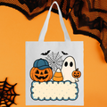 Personalized Trick or Treat Bag "Blue Hat Pumpkin & Ghost"