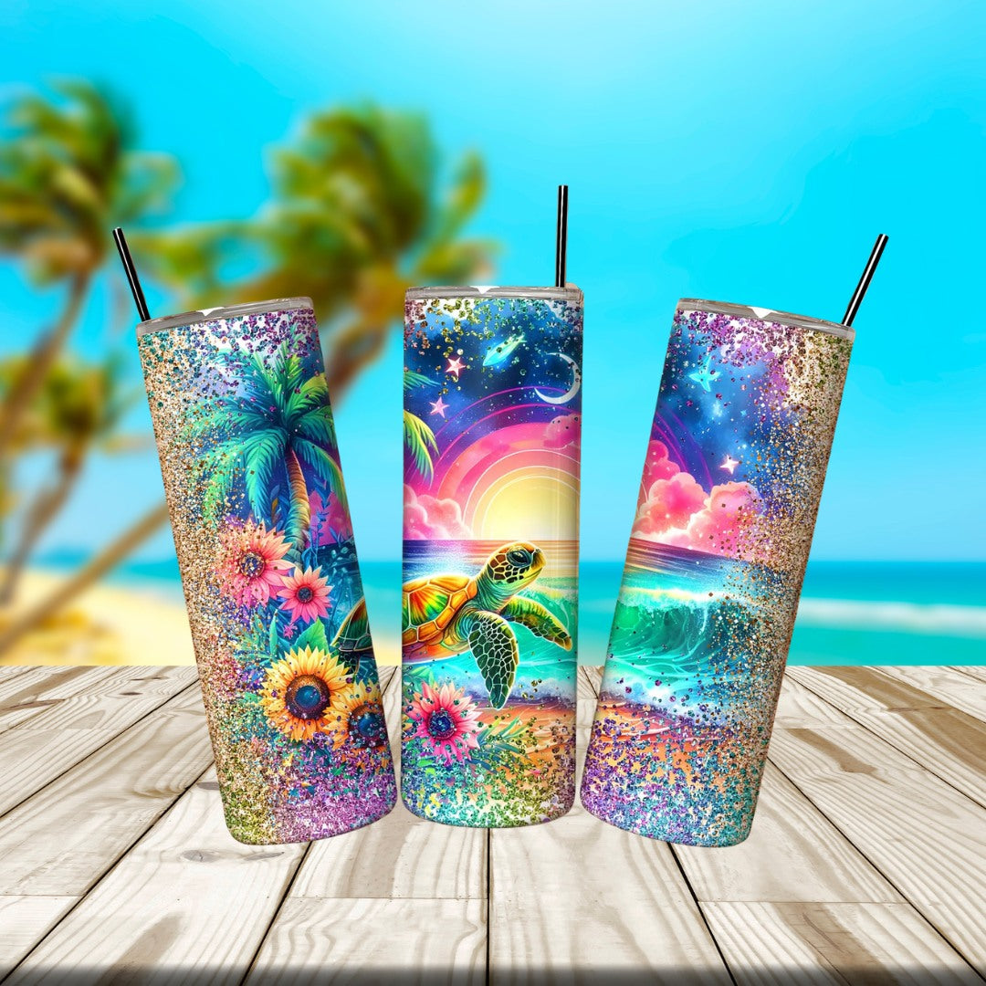 Rainbow Sea Turtle Tumbler 20oz