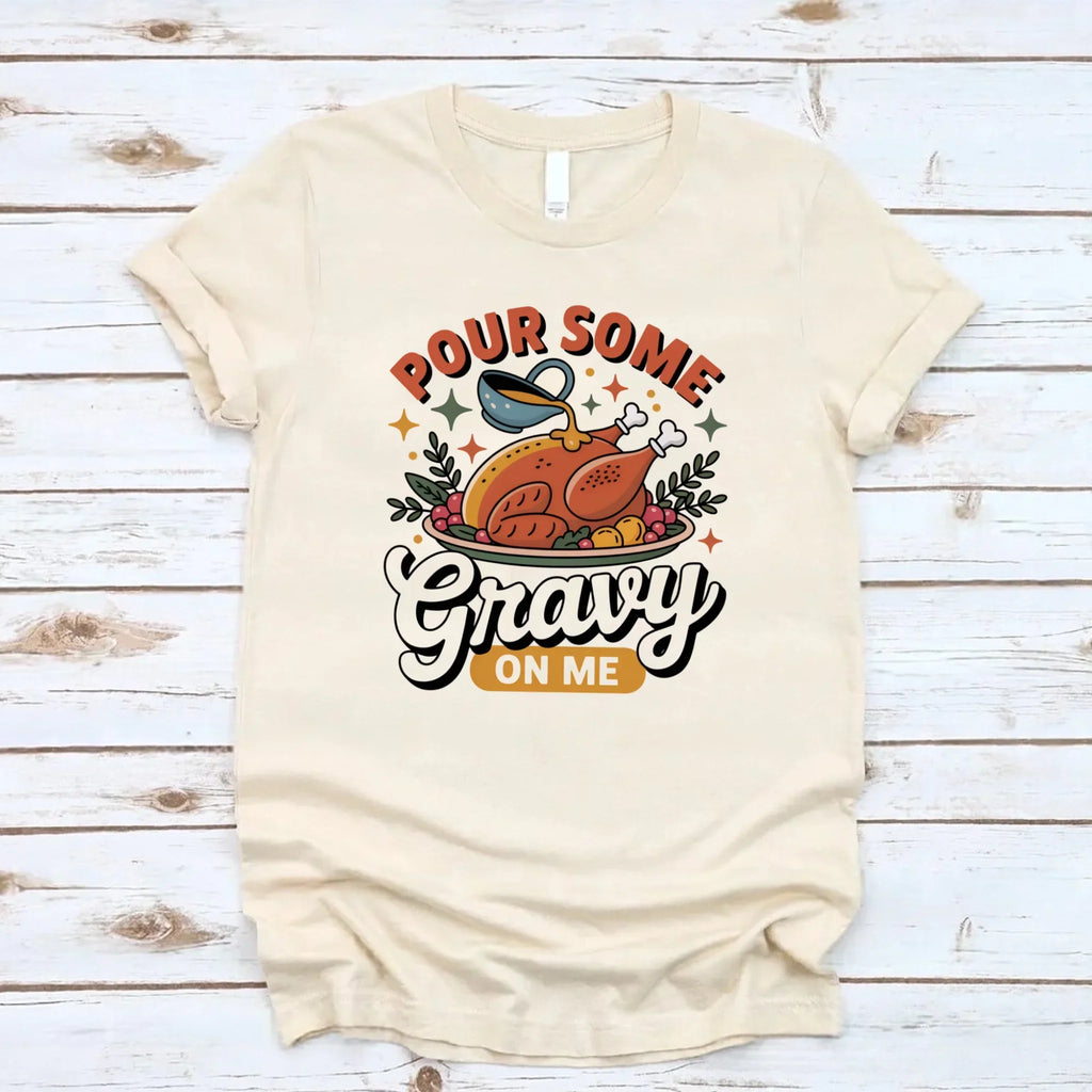 Funny Thanksgiving Couples Shirts – Baste & Gravy Matching Tees