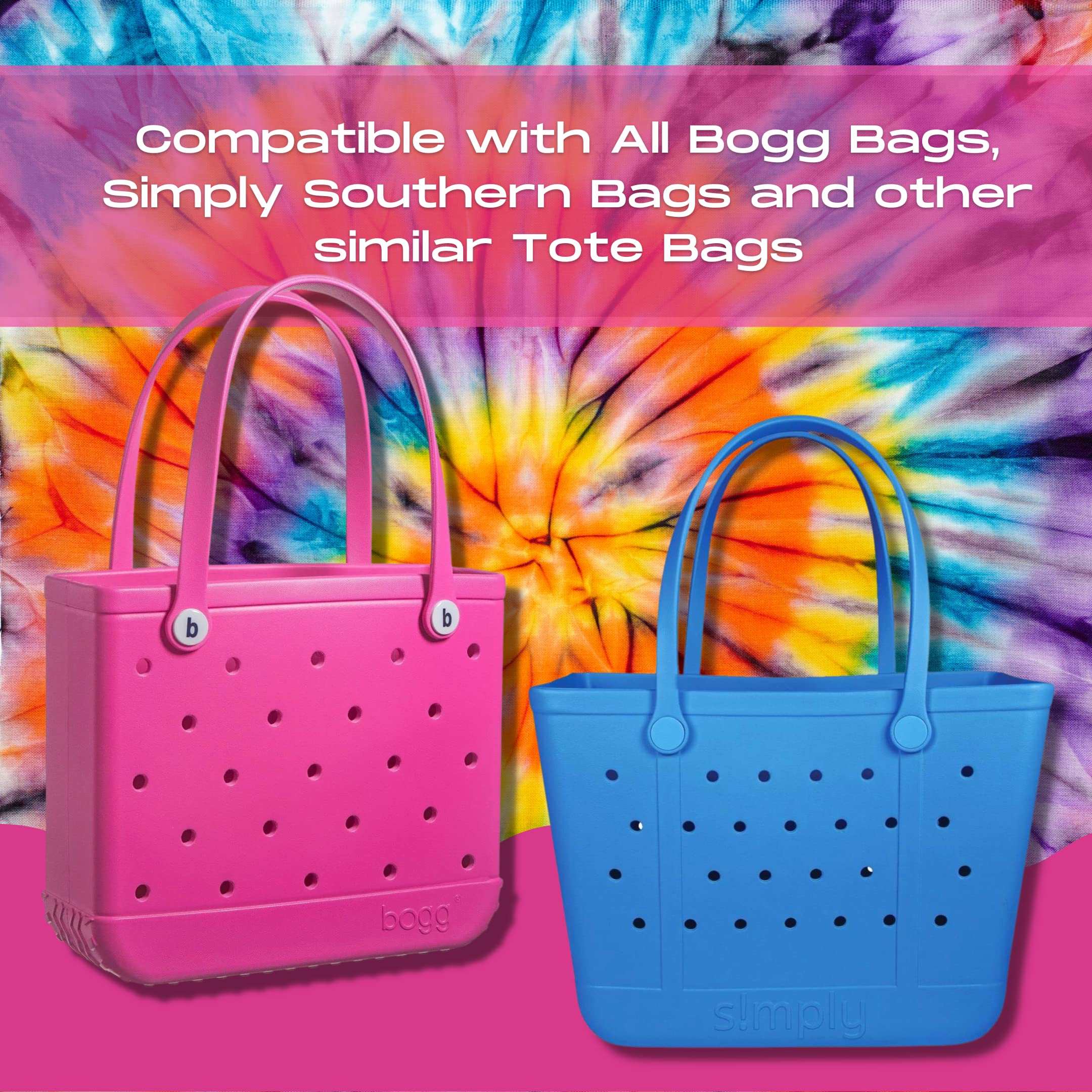 BOGLETS - Cheerleading Charm Compatible with Bogg Bags - Decorative Charm for Bogg Bags & Other Tote Bags (Red Pom Pom)