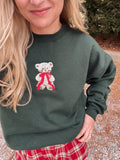 Teddy Bear Embroidered Sweatshirt