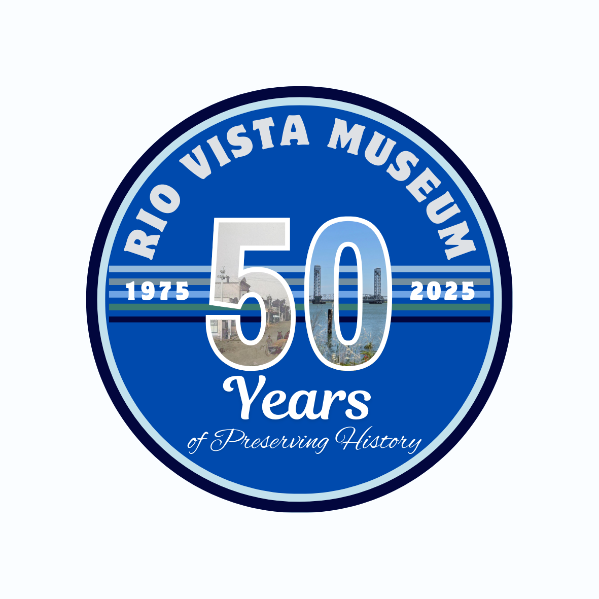 Rio Vista Museum 50th Anniversary Sticker