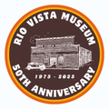 Brown Rio Vista Museum 50th Anniversary Sticker
