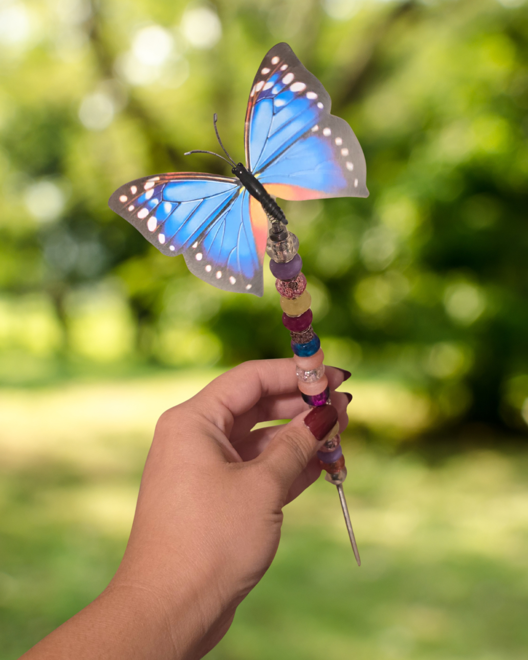 Butterfly Plant Stake Blue