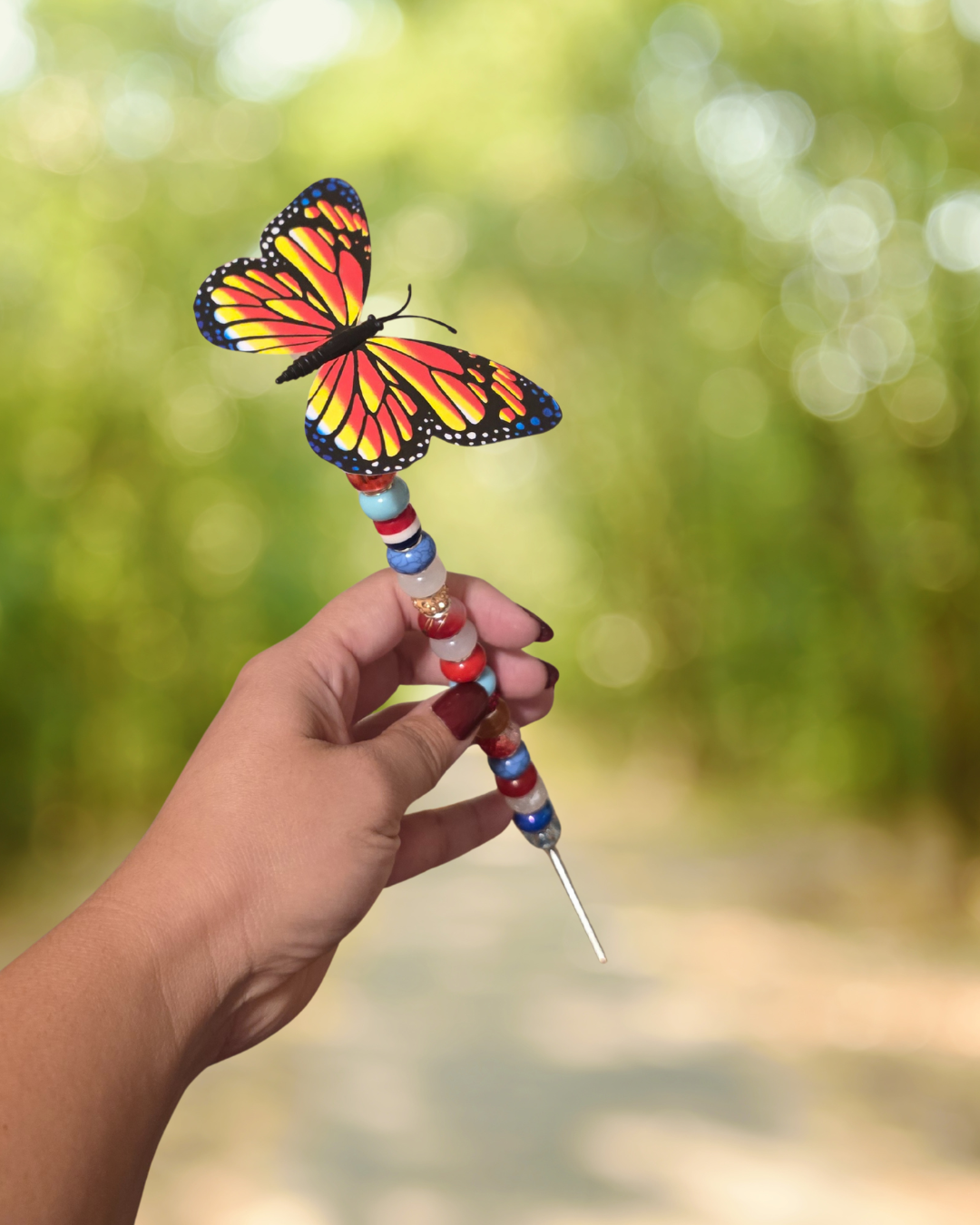 Butterfly Plant Stake Orange