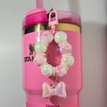 Ribbon Bow Beaded Tumbler Charm