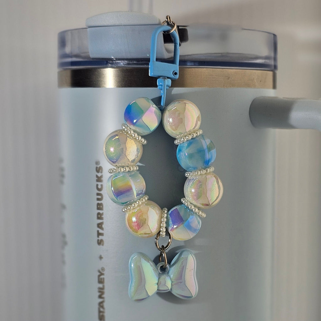 Ribbon Bow Beaded Tumbler Charm